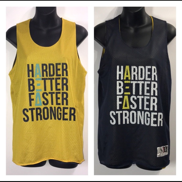 Reversible Harder Better Faster Stronger Tank Top - Picture 1 of 5
